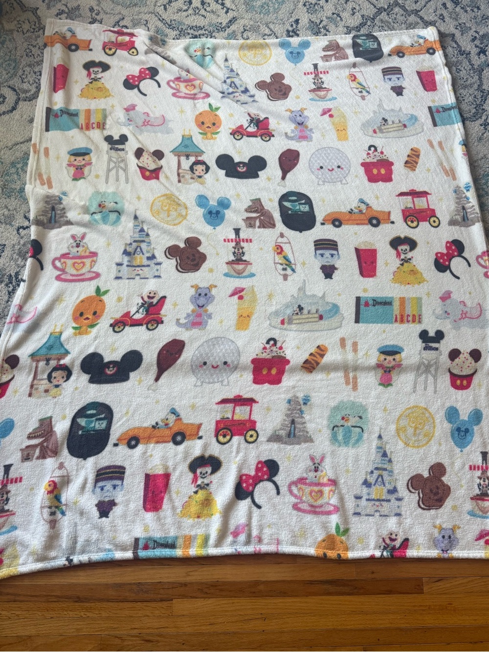 Jerrod Maruyama Disney Parks "Kingdom of Cute" fleece throw blanket